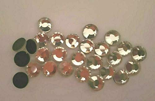 CraftbuddyUS 30pcs 12mm Round Clear HotFix Glass Rhinestone Crystal Gems, DIY