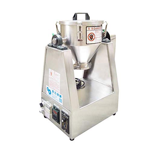 YUCHENGTECH 25L Lab Dry Powder Mixer Mixing Machine Particle Blender Powder Mixer Granual Blender for Food Chemical Medical 0-33 rpm (110V, 25L(10-15kg))