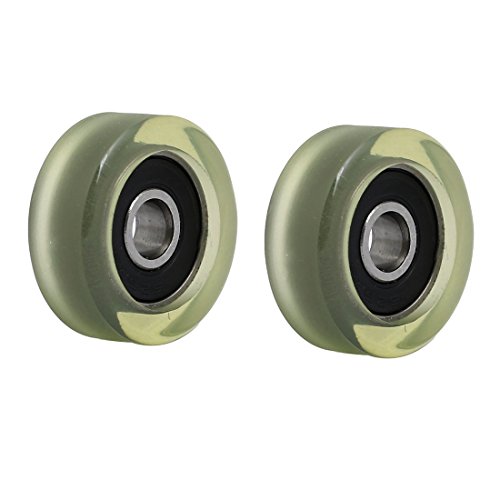 Aexit 6mmx26mmx10mm PU62626-10 Material handling Roller Bearing Pulley Sliding Converyor Wheel 2pcs Model:12as156qo390