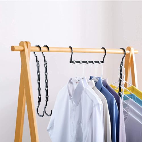 House Day ACLOUDDATE6 Black Magic Space Saving Hangers, Premium Smart Hanger Hooks, Sturdy Cascading Hangers With 5 Holes For Heavy Clothes, Closet Organizers And Storage thumb #5