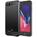 JETech Case for iPhone 8 Plus and iPhone 7 Plus, Protective Cover with Shock-Absorption and Carbon Fiber Design, Black