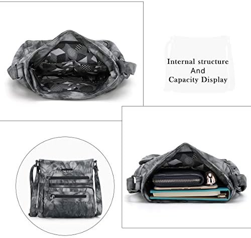 Angel Barcelo Crossover Purse and Handbags Crossbody Bags for Women,Ultra Soft Leather Neatpack Bag Shoulder Purses for Girl (Dark Grey) — view 5