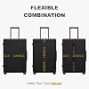 LEVEL8 Luggage Straps Suitcase Belt Buckle Straps Add-A-Bag Travel Accessories, Heavy Duty Strap, 2-Pack, Black