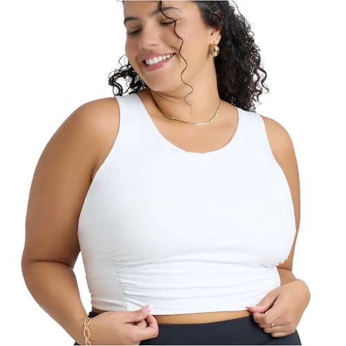 POPSUGAR Long Line Sports Bra Women, Workout Crop Tops for Women Longline Criss Cross Gym Yoga Tops with Built in Bra2