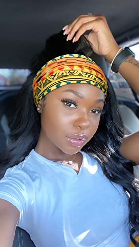 Huachi Wide Headbands For Women Boho Workout Head Bands For Women’s Hair African Knotted Non Slip Headwrap Turban Sport Yoga Girls Bandeau Hair Accessories (Pack Of 4) #TOP4