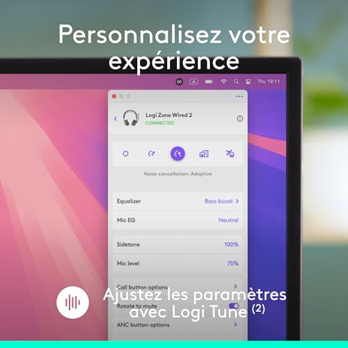 Logitech Zone Wired 2 Casque Avec fil Arceau AppelsMusique USB Type C / USB Type A - vue 8