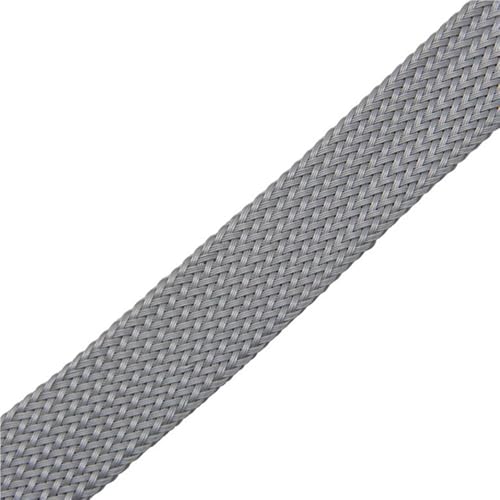 Manguito trenzado para cable, funda ordenadora de cables, carcasa de alta densidad de 30 mm x 1 metro, PET trenzado para protección de línea hidráulica, color gris miniatura 1