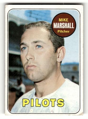 1969 Topps (EX) #17 Mike Marshall Seattle Pilots MLB Vintage Baseball Trading Card