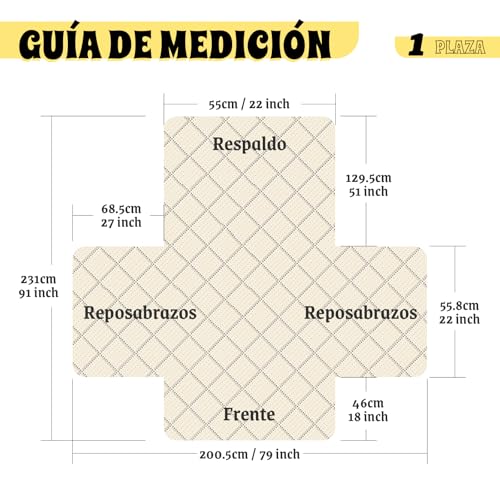 Miniatura 2 de Taococo Funda Sillon Relax Reclinable 1 Plaza, Funda Sofa Impermeable Para Mascotas Con Bolsillo, Ajustable Elástico, Fundas Sillon Relax Reclinable Antiarrays Y Antimanchas Chocolate, 55 231cm