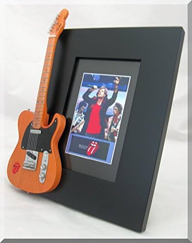 Amazon Rolling Stones ローリング ストーンズミニチュアギターピクチャーフレームミック ジャガー キース リチャーズ ミニチュア楽器 楽器 音響機器