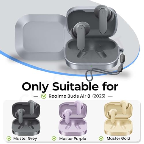 Image of Silicone Case Cover Compatible for Realme Buds Air 8 (2026) (Master Grey)