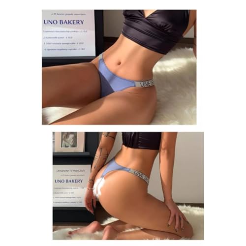 Image of Women's Low-Rise Thong Panty | Stretchable Polyester Innerwear for Comfort | Soft Waistband Lingerie for Women & Girls