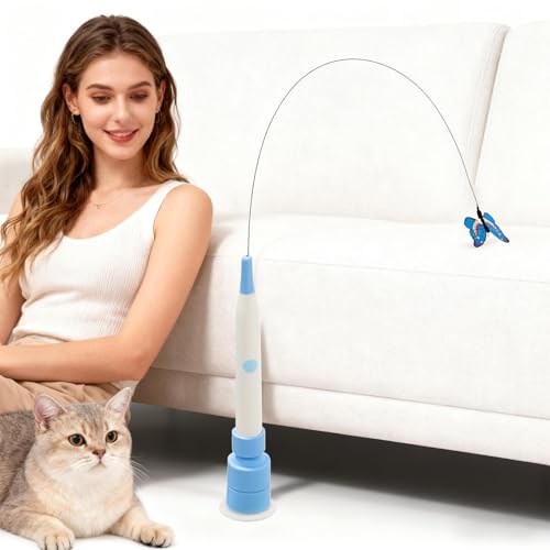 Jouet d'exercice électrique pour chaton avec ventouse et système interactif - 7