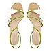 MissHeel Flower Heels for Women Nude Heel 2.5 inch Dressy Shoes Green Wedding High-Heel with Flowers Sandals Floral Party Prom Size 8
