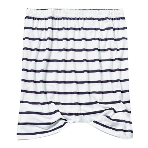 Generisch Top Mujer Sexy Camiseta sin Tirantes Bandeau sin Tirantes con Patrón de Rayas sin Mangas para Vacaciones Suelta Camisa Camisa de Tirantes para Mujer Adolescente Tops Verano, Blanco, XXL