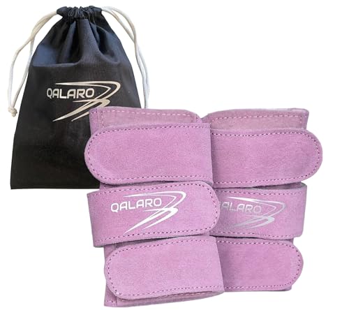 QALARO Suede Wrist Supports (Pair) with Bag | Gymnastics, Acrobatics, Cheer Adjustable Wrist Guards | Wrist Injury Prevention | Wrist Support Brace | Hand Wraps