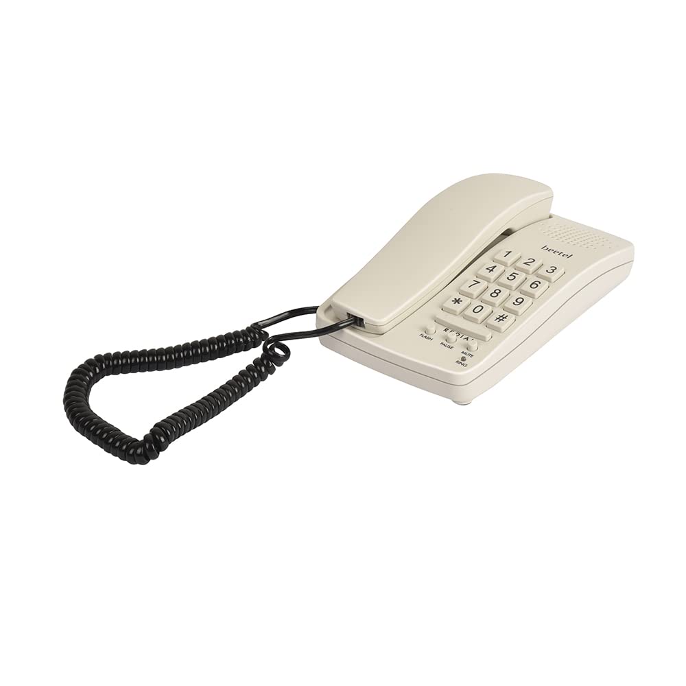 Beetel B15 Corded Landline Phone,Ringer Volume Control,LED Ring Indication,Wall/Desk Mountable,Bold Buttons Design,Clear Call Quality,Mute/Pause/Flash/Redial Function (Made in India)(Warm Grey)(B15) (B00AWPON92) Amazon Price History, Amazon Price Tracker