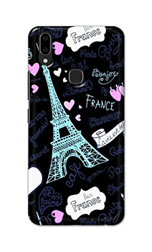 Image of PRINTFIDAA Lovers Famous Place Eiffel Tower in Paris Printed Designer Hard Back Case Cover for Vivo V9 / V9 Youth /Vivo Y85 / Vivo Z1 / Z1i / Z3x / Z1 Lite / Y89 -(SF) MVN1003