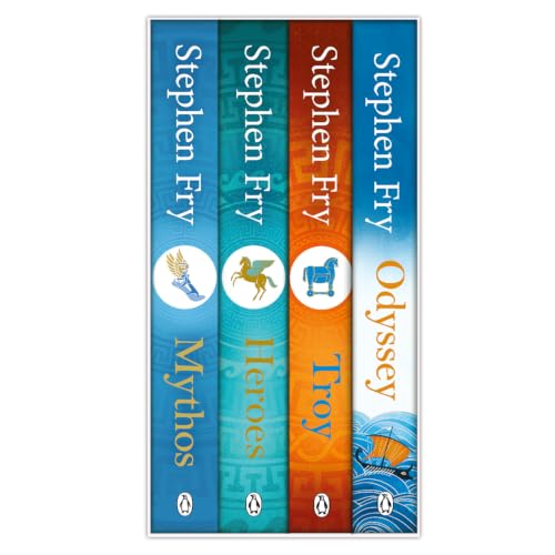 Image of Stephen Fry's Greek Myths Collection: 4 Book Box Set | Mythos, Heroes, Troy and Odyssey | Greek Mythology Books | Illustrated Ancient Greek Legends | Gift for Mythology Lovers