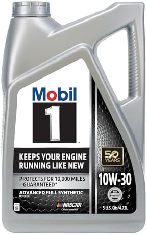 Mobil 1 Advanced Full Synthetic Motor Oil 10W-30, 5 Quart