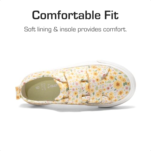 DREAM PAIRS Kid Toddler Sneakers Boys Girls Canvas with Cartoon Dual Hook and Loops for School Walking2