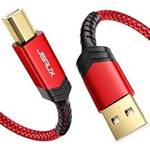 JSAUX USB Printer Cable 10ft, Type A Male to B Male Scanner Cord USB B Cable High Speed for HP, Canon, Epson, Dell, Brother, Lexmark, Xerox, Samsung etc and Piano, DAC
