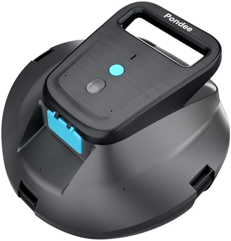 Pondee (Upgrade 2026) X1 Poolroboter Akku, Kabelloser Poolsauger mit 120 Min Laufzeit, Auto-Parkfunktion, 2,5 h Schnellladung, für Aufstellpools & Ebene eingelassene Pools bis 80m²