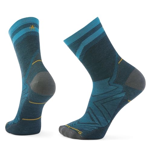Smartwool Men's Run Zero Cushion Mid Crew Pattern Socks