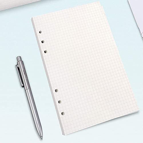 PALUDO 3 Packungen A6 Nachfüllpapier, 135 Blätter Kariert, 6 Löcher Nachfülleinlagen Loose Notizpapier für Filofax Bullet Ringbücher Notizen Skizze