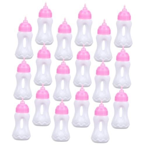UKCOCO 20piezas Mini Botellas de Juguete para Muñecas Biberones Miniatura Vacíos Juguetes para Fiestas de Shower rol de Bebés