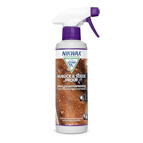 Nikwax Nubuck & Suede Proof Spray (Waterproof Protector Spray) 300ml - Suede Protector Spray for Shoes Boots & Suede Accessories