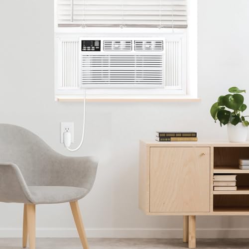 Image of Whirlpool 12,000 BTU Window-Mounted Air Conditioner with Remote Control | Remote Control, LCD Display, Auto-Restart, 24H Timer for Rooms up to 550 Sq.Ft.