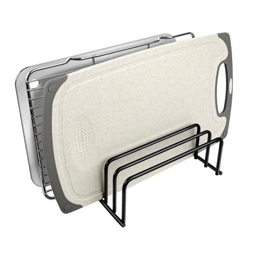 Cutting Board Organizer House-Shaped Black Rack