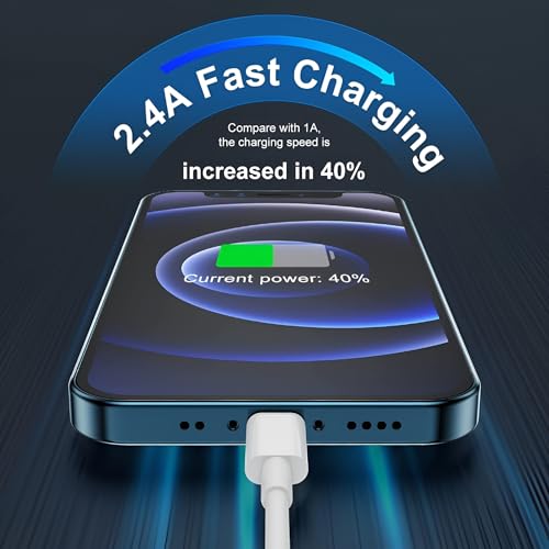 Image of mifaso iPhone USB C to Lightning Cable 20W [MFi Certified],3.3 Ft Power Delivery High Speed Charging Cord for Apple 14 /14 Pro /14 Pro Max /14 Plus /13 /13 Pro /13 Mini /13 Pro Max /12 /11 /XS /XR /X /8 /iPad,White