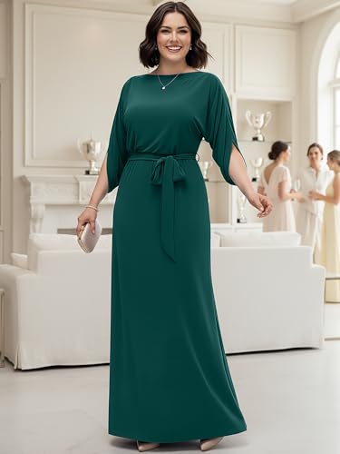 Image of KOH KOH Womens 2026 Flowy Formal Batwing Sleeve Evening Casual Gown