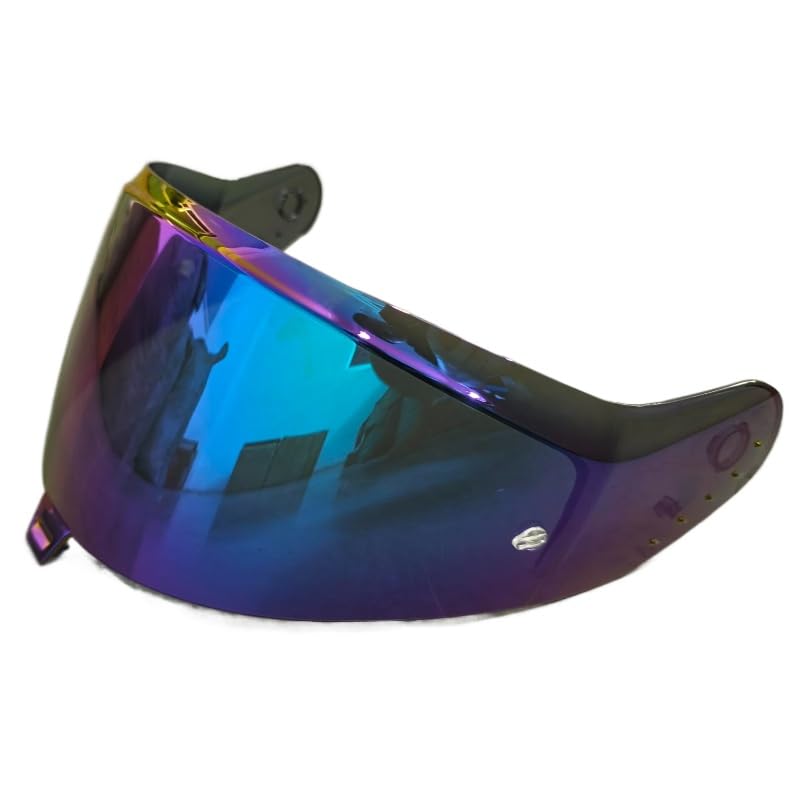 Générique Visière Shark for casques Skwal I3, D-Skwal 3, Ridill 2, VZ400, visières, pare-brise, lentille anti-UV, accessoires moto Ca-sco(Rainbow)