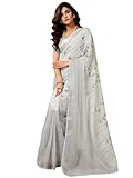 Contenu de l'emballage : 1 sari avec 1 chemisier non cousu || Occasion : ce sari est adapté pour obtenir un look contemporain et élégant dans les occasions normales, les adieux à l'université, les réunions de famille, l'utilisation régulière ou quotidienne, le bureau ou le travail ou comme cadeau pour un être cher.