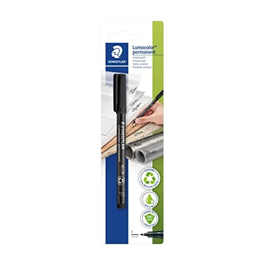 Staedtler Lumocolor 318-9 BKDA. Rotulador de punta fina de color negro. Blíster con 1 marcador con punta F.