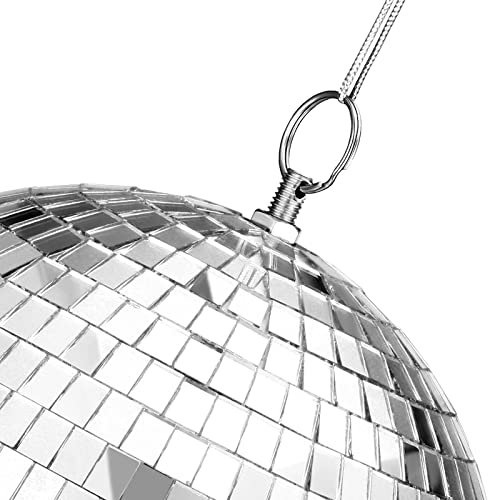 40 Pack Mirror Disco Ball In Variety Silver Hanging Glass Mirror Ball Light Ball With String Disco Hanging Ornament For Club Stage Bar Birthday 70S Party Decoration (10/ 6/ 3/ 2/ 1.2 Inch) #TOP4