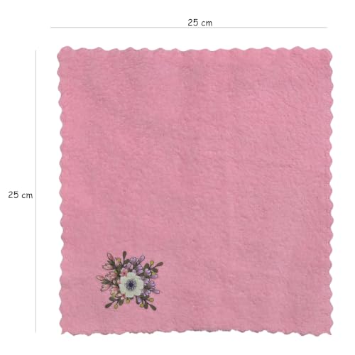 Image of Face Towel - Set of 12 (25x25 cm,Multicolor) Rumal /Handkerchief /Hanky Set for Women, Kids and Newborn Babies | Ultra-Soft, Quick Dry, Absorbent | Small Towel for Hand & Face Wash