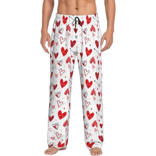 EDNEY Christmas Lights Print Men's Pajama Pants Comfort Lightweight Sleep Bottoms Lounge Sleep Pjs Pant for Men and Women