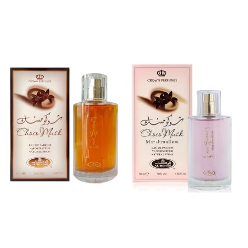 A CENTER Choco Musk & Marshmallow Eau de Parfum Cologne Set 1.65 Fl Oz x 2 | Long Lasting Gourmand Sweet Perfume for Women & Men | Fragrance Gift for Daily Use