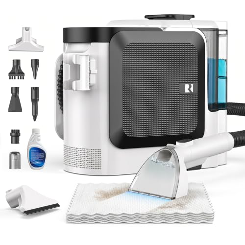 Redkey Rd-F1 Aspirador Tapicerías con Agua, 4 en 1 Aspirador Lava a Vapor con Succión 26000Pa, 1800W Limpieza Profunda para Alfombras, Sofás, Manchas de Mascotas, Depósito 3 en 1 & 7 Accesorios Redkey Rd-F1 Aspirador Tapicerías con Agua, 4 en 1 Aspirador Lava a Vapor con Succión 26000Pa, 1800W Limpieza Profunda para Alfombras, Sofás, Manchas de Mascotas, Depósito 3 en 1 & 7 Accesorios