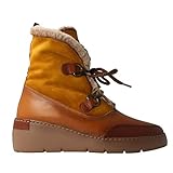  HISPANITAS HI99425 - Botin Piel/Ante Cuero/Mostaza para Mujer Color: Cuero Talla: 39