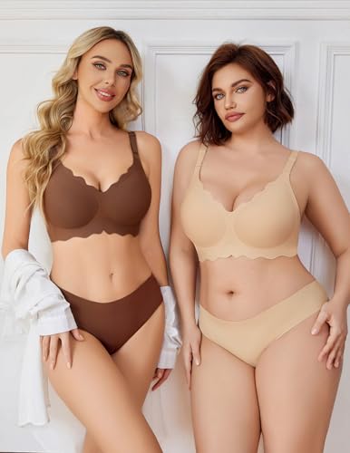 Image of Avidlove Wireless Bras for Women Comfort Seamless Bra Smooth Bralette Everyday Sleep Jelly Bras Regular and Plus