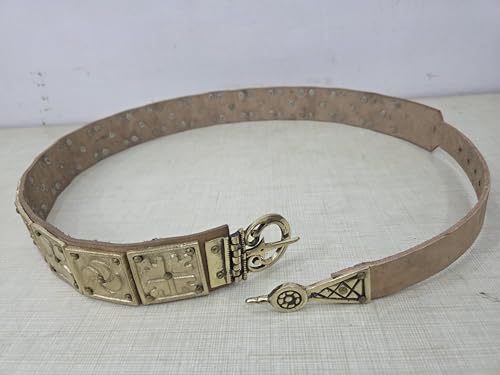 Cinturón medieval romano funcional de cuero para disfraces de cosplay 5