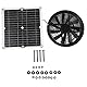 Wasserdichtes solarbetriebenes Lüfter-Kit, 100-W-Solarpanel, runder Lüftungsgehäuse-Abluftventilator für Gewächshaus, Hühnerstall, Schuppen, Garage, Dachboden