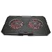Coussin de refroidissement pour ordinateur portable, double ventilateur silencieux 2 ports USB RVB pour ordinateur portable pour bureau