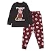 Popgear Piggy Has Woken Up Boys Long Pyjamas Set Burgundy/Black Juego de Pijama, Borgoña/Negro, 7-8 Years para Niños