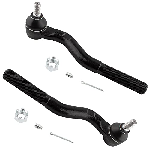 WEDOAUTO 2Pcs Front Outer Tie Rods End Links Left Driver & Right Passenger Fit For Jeep Wrangler 2007-2017, For Jeep Wrangler JK 2018 Replace# ES800594 ES800593